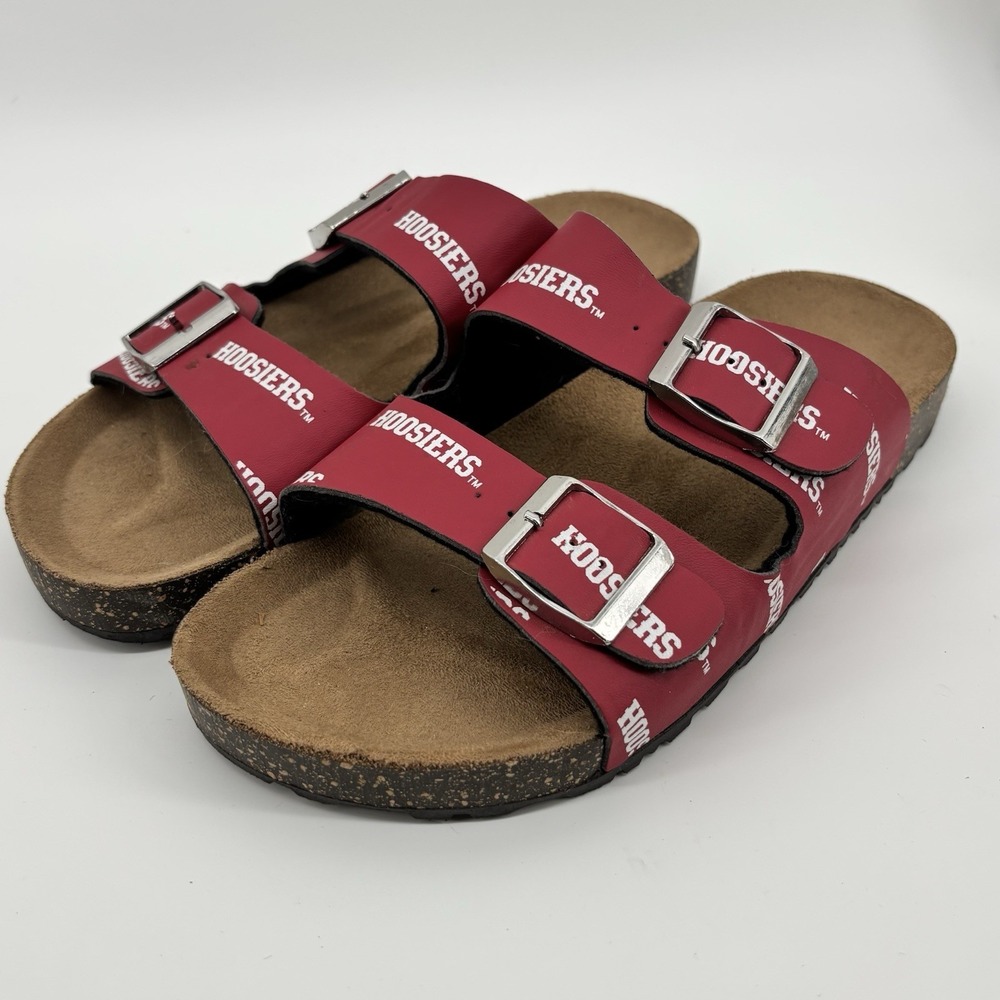 FOCO‎ Indiana Hoosiers Women's Mini Print Double Buckle Sandals.